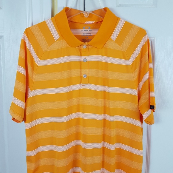 Oakley Hydrolix Regular Fit Stripe Polo Shirt L - Picture 3 of 8